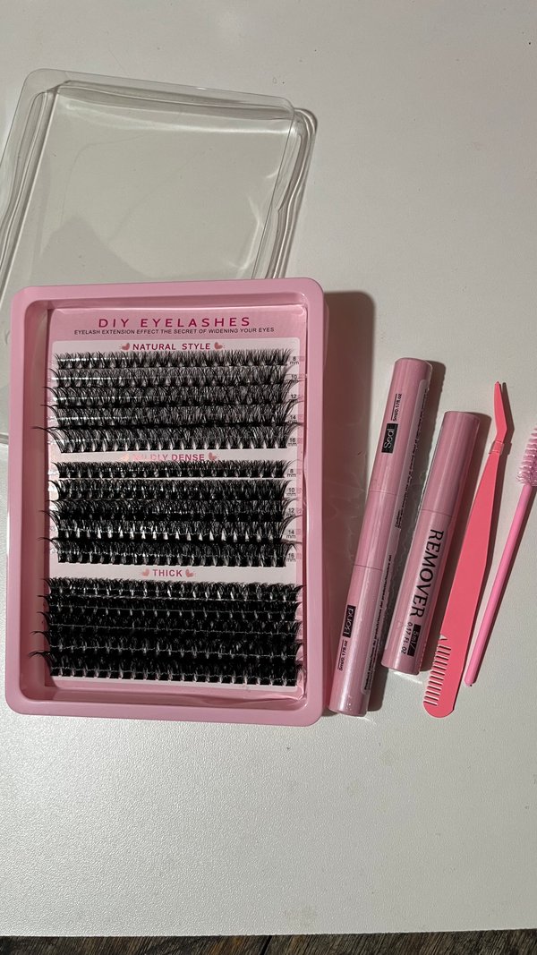 💕Nuevo kit completo pestañas + pegamento + sellador + reemovedor pinza y cepillito ✨😍