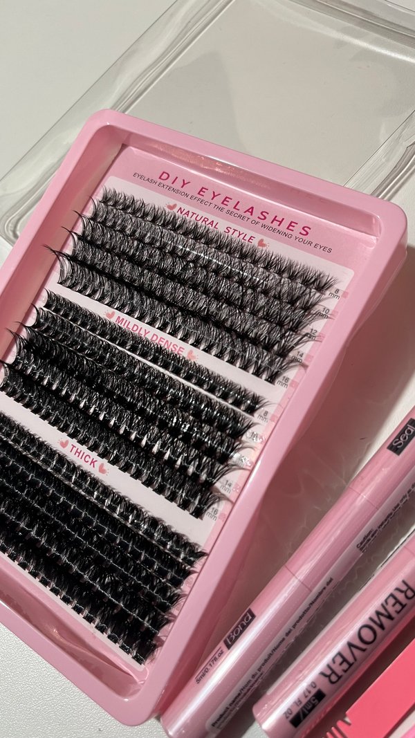 💕Nuevo kit completo pestañas + pegamento + sellador + reemovedor pinza y cepillito ✨😍