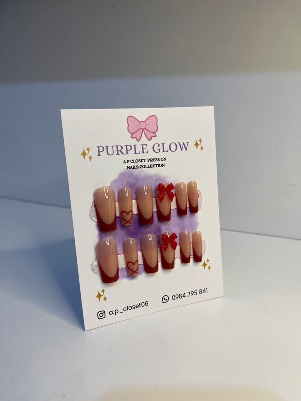 Pres on nails cuadrado largo