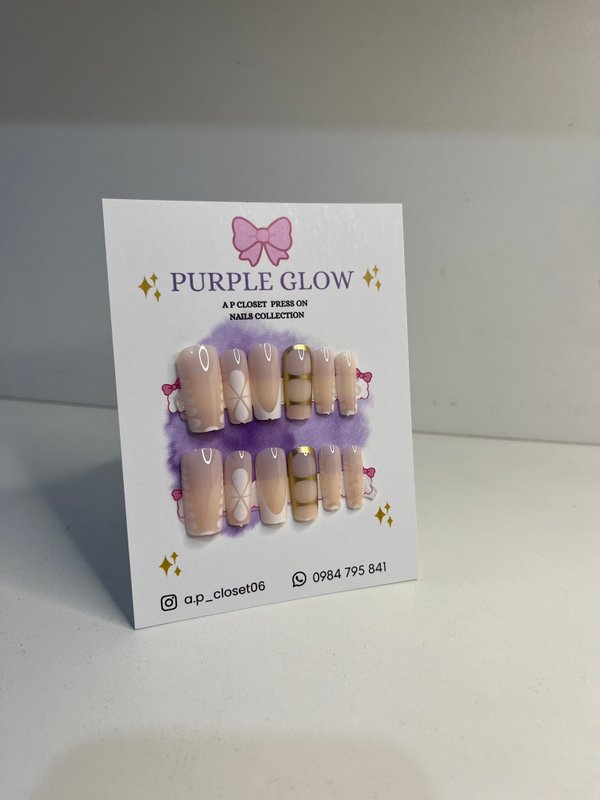 Pres on nails cuadrado largo