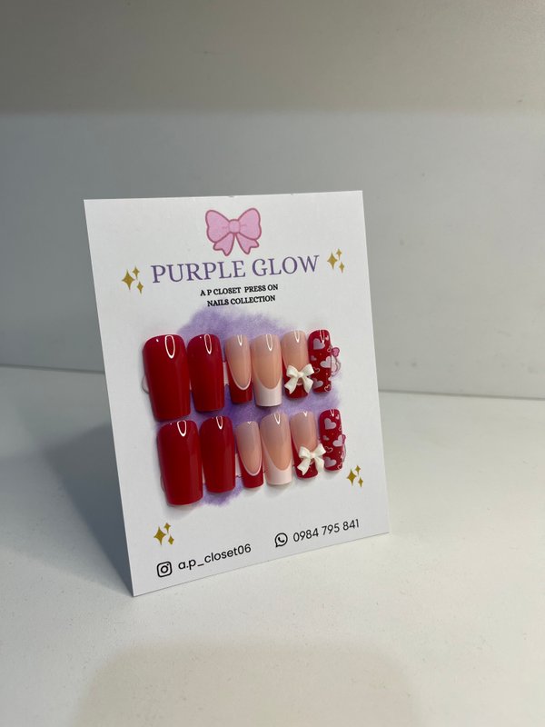 Pres on nails cuadrado largo