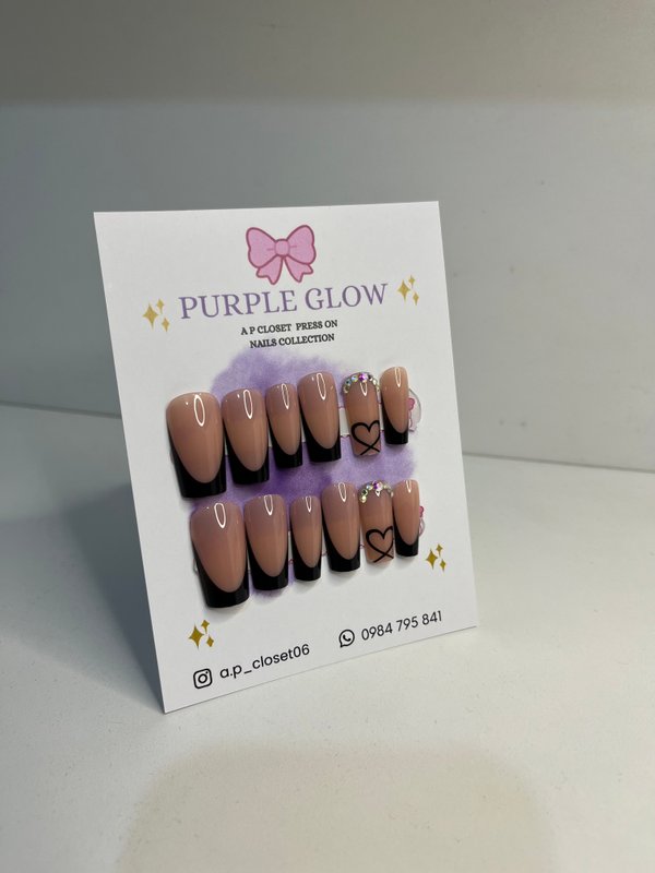Pres on nails cuadrado largo