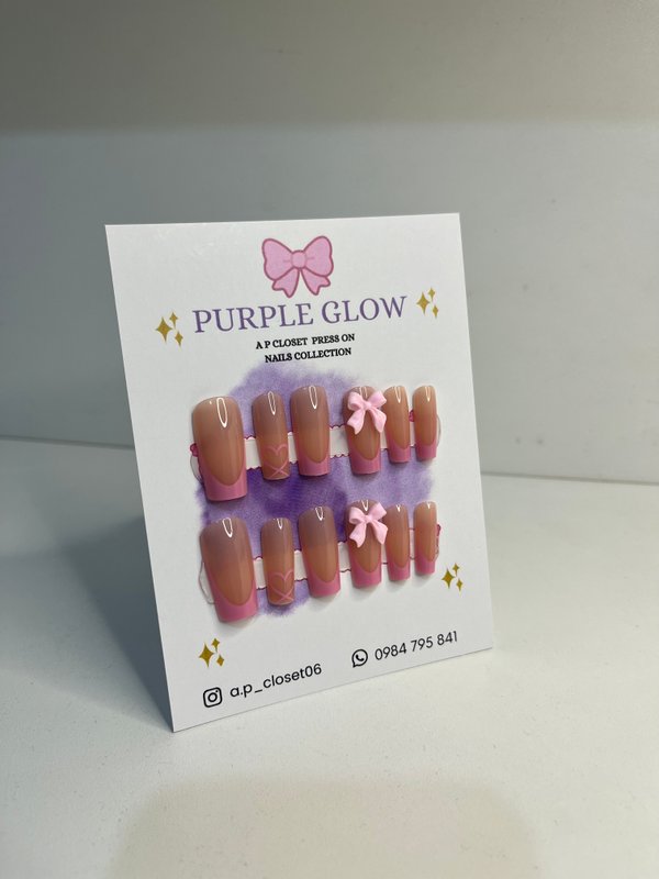 Pres on nails cuadrado largo