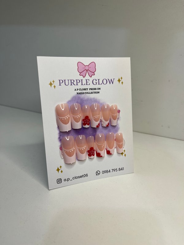 Pres on nails cuadrado largo