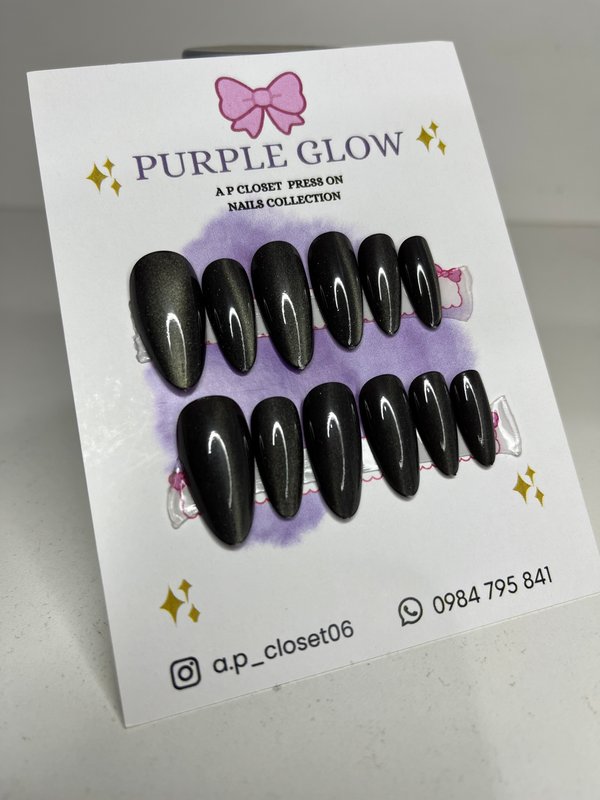 ᥫ᭡ Press on almendradas ojo de gato lineal