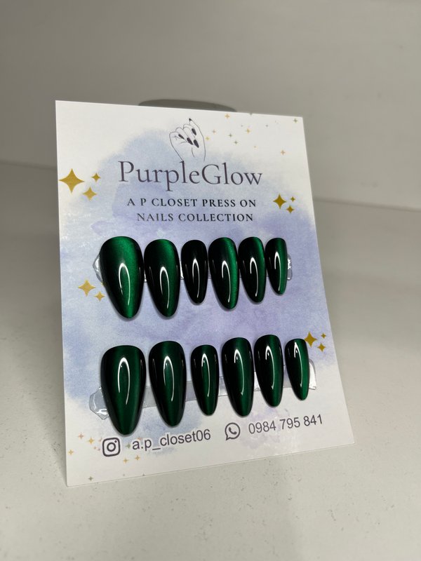 ᥫ᭡ Press on almendradas ojo de gato lineal