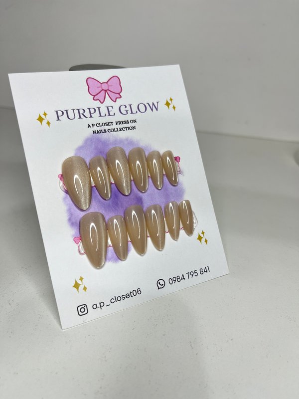 ᥫ᭡ Press on almendradas ojo de gato lineal