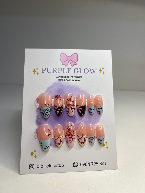 ᥫ᭡ Uñas press on nails | Almendradas largas