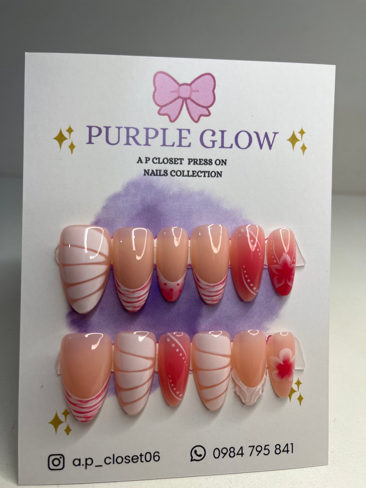 ᥫ᭡ Uñas press on nails | Almendradas largas - 2
