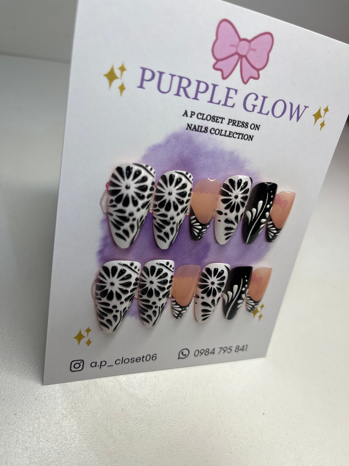 ᥫ᭡ Uñas press on nails | Almendradas largas - 2