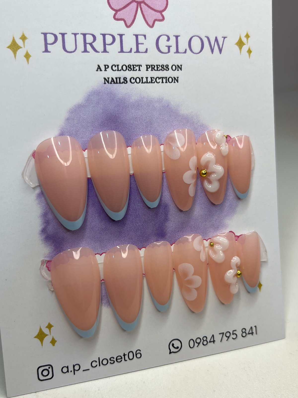 ᥫ᭡ Uñas press on nails | Almendradas premium  - 2