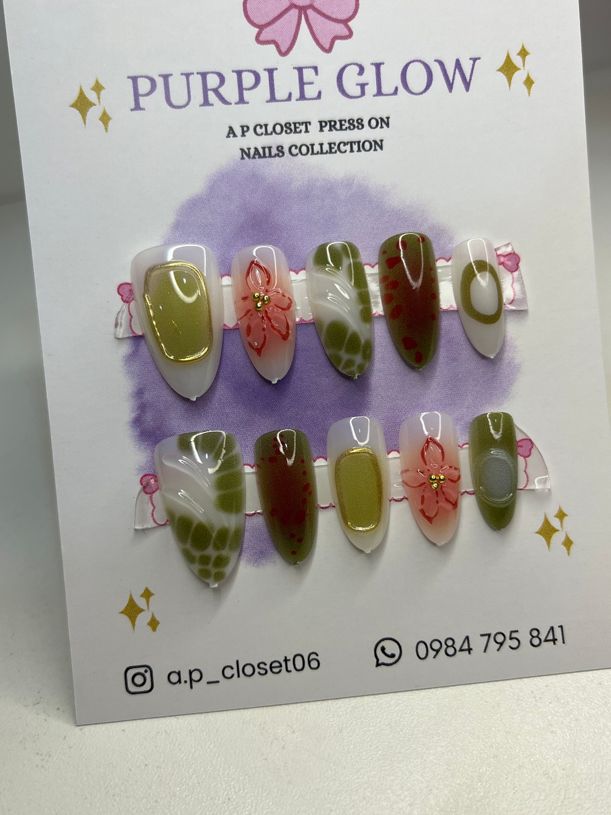 ᥫ᭡ Uñas press on nails | Almendradas premium  - 2