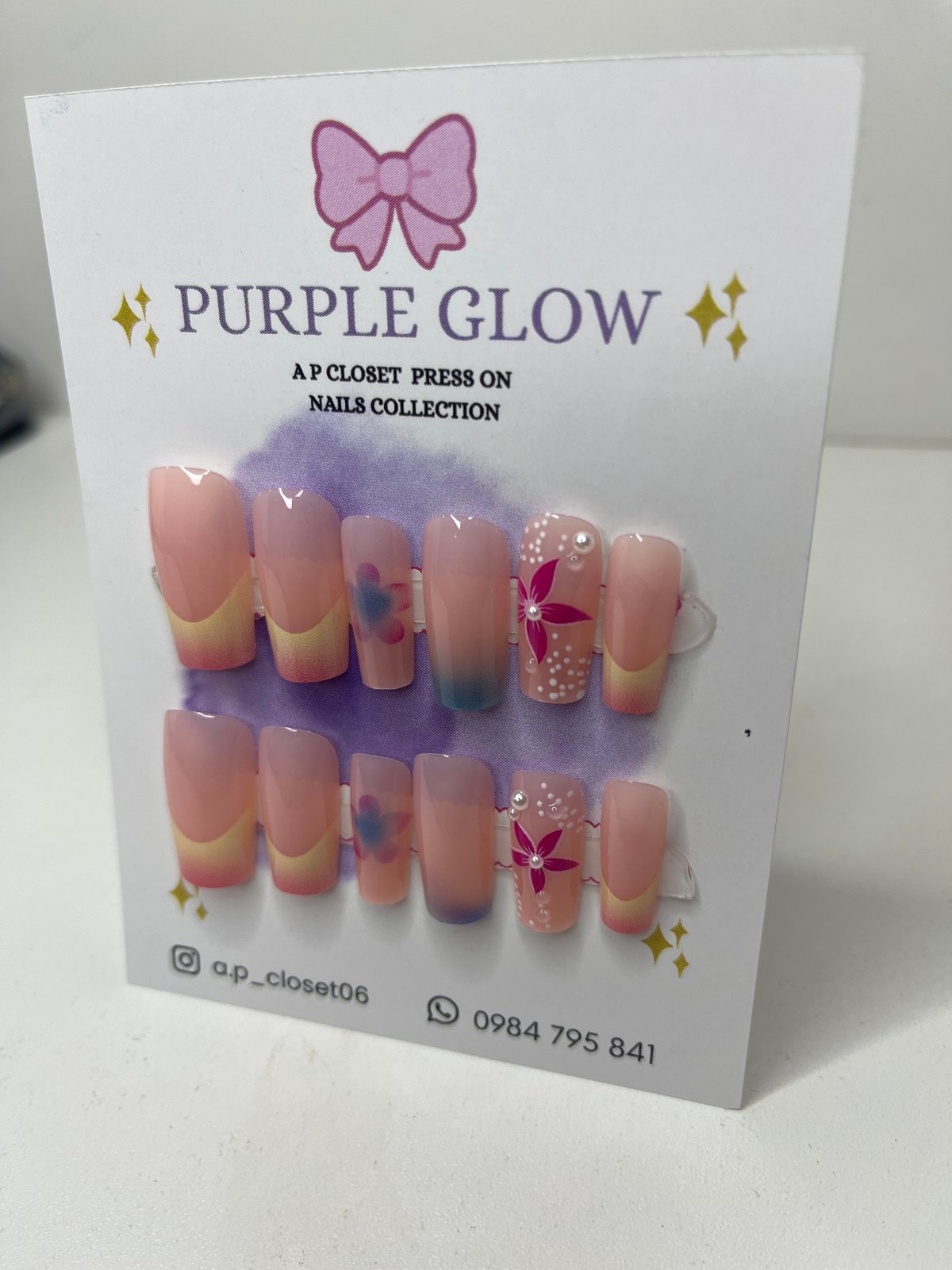 Press on nails cuadrado largo - 2