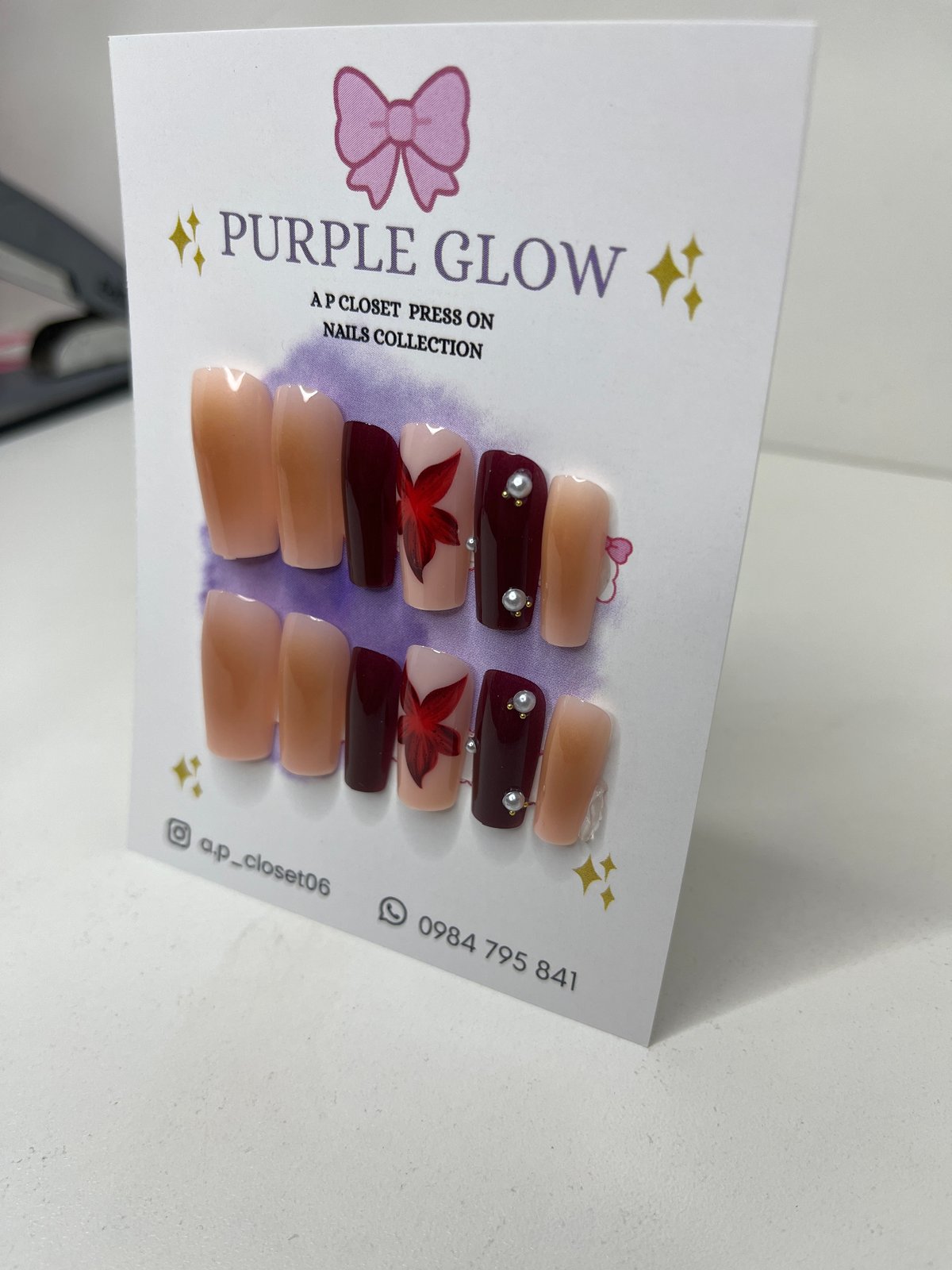 Press on nails cuadrado largo - 2