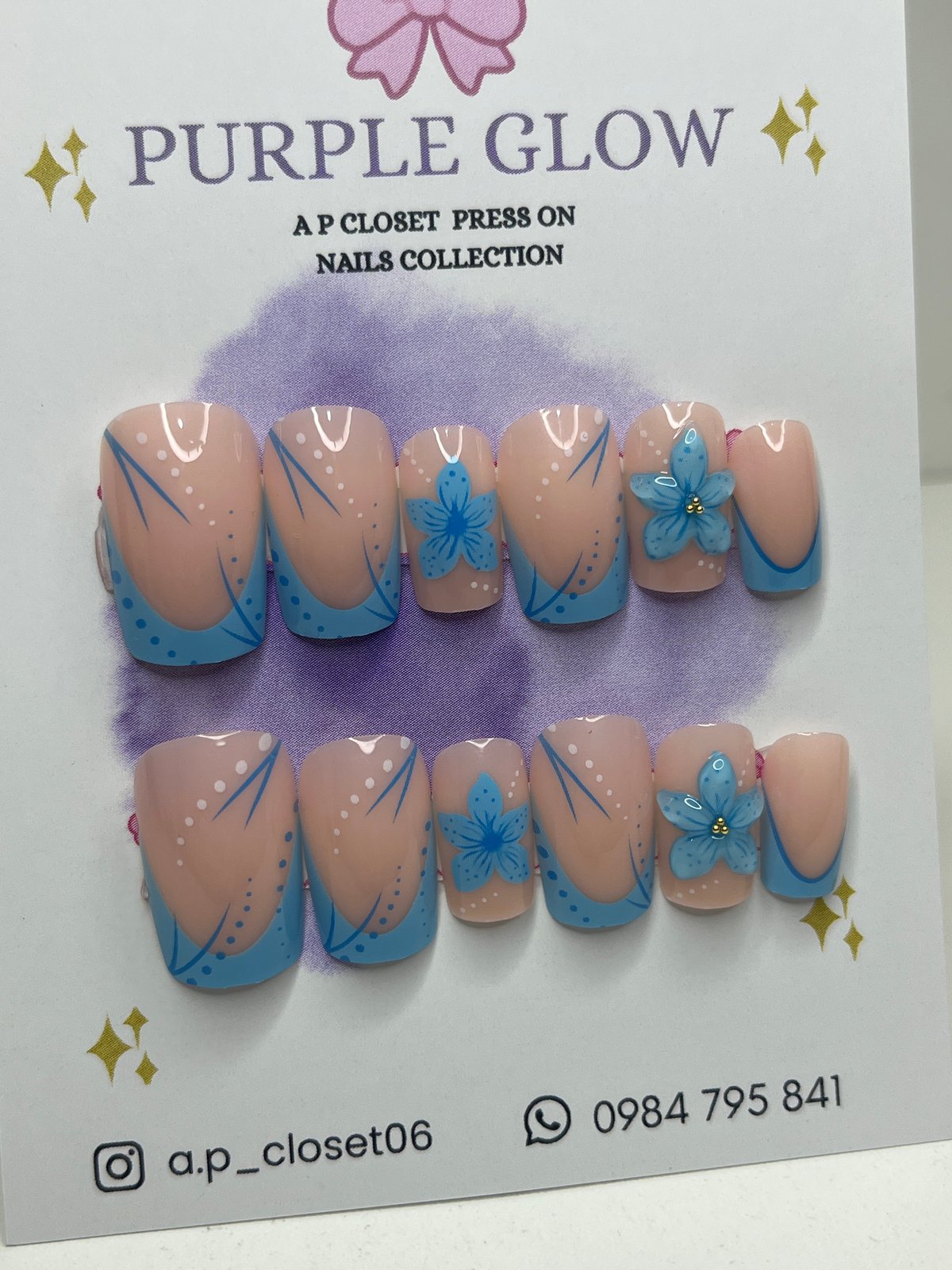 ᥫ᭡ Uñas press on Cuadradas cortas - 2