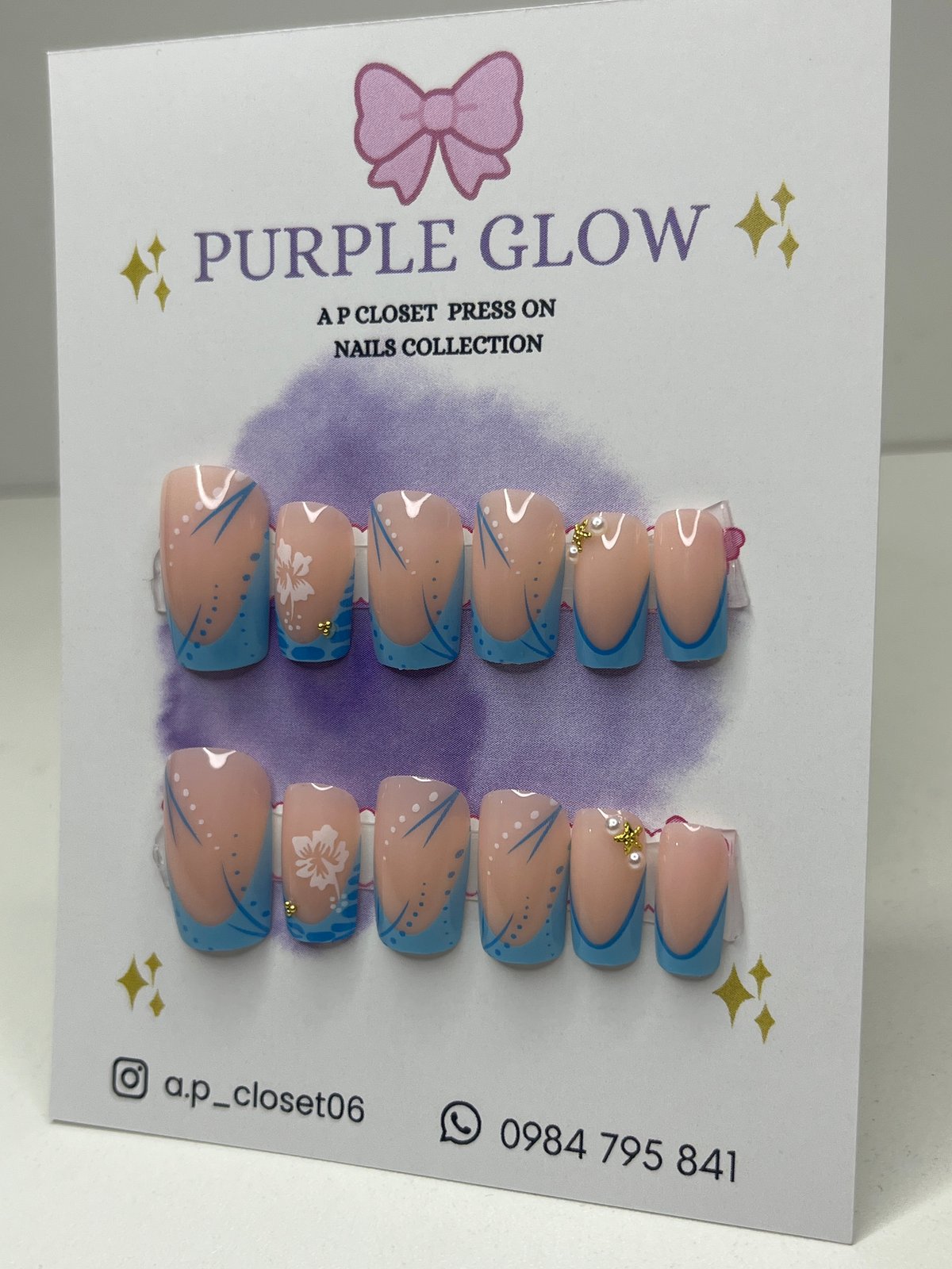 ᥫ᭡ Uñas press on Cuadradas cortas - 2
