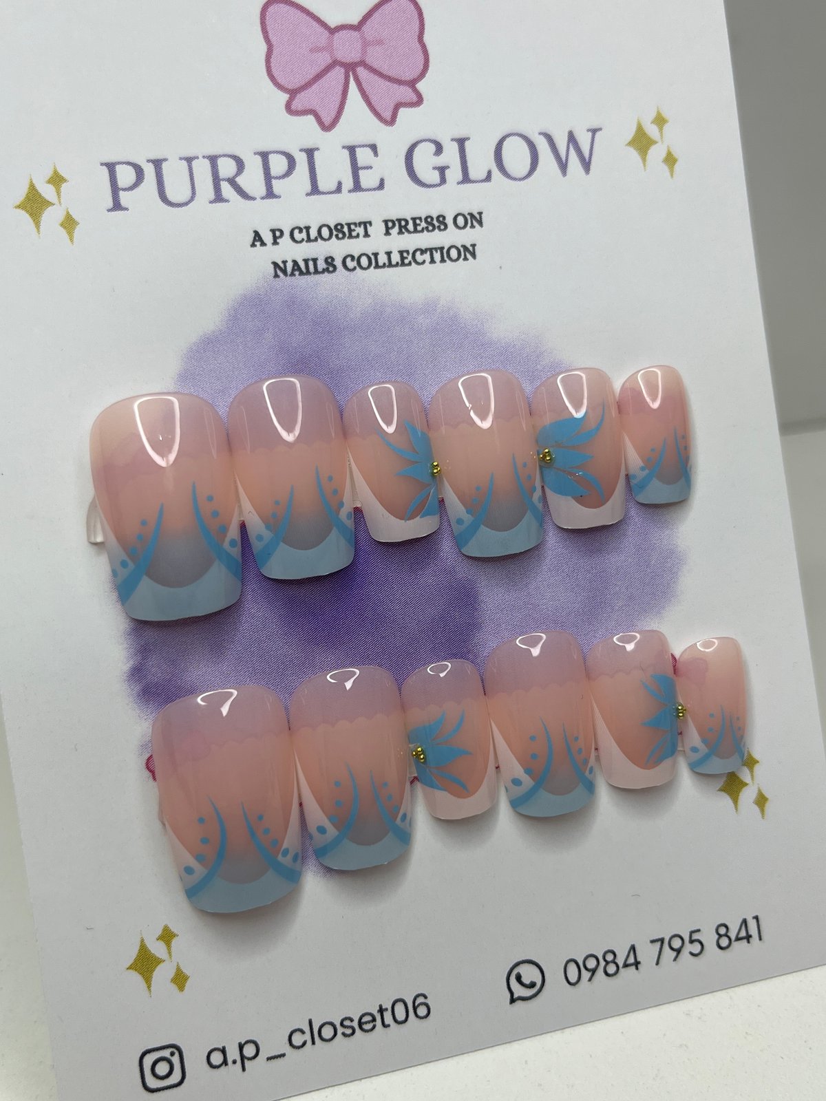 ᥫ᭡ Uñas press on Cuadradas cortas - 2