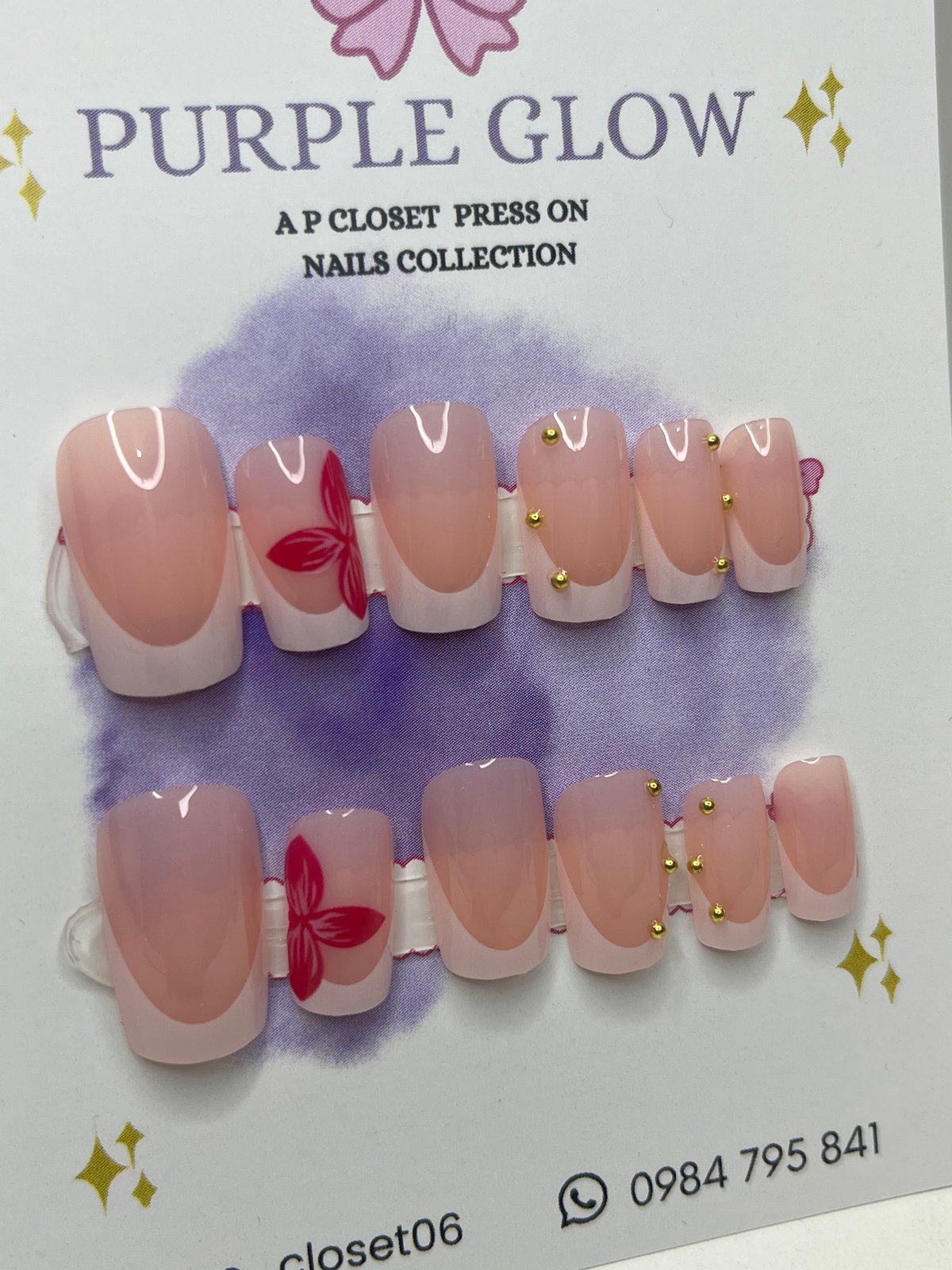ᥫ᭡ Uñas press on Cuadradas cortas - 2