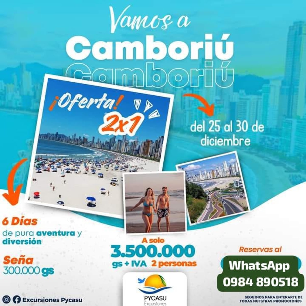 2x1 Diciembre en Camboriú 🇧🇷 6 Dias