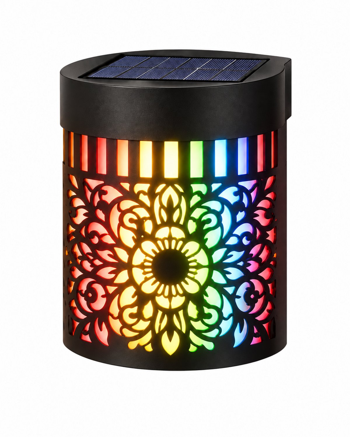 Lámpara solar multicolor para pared