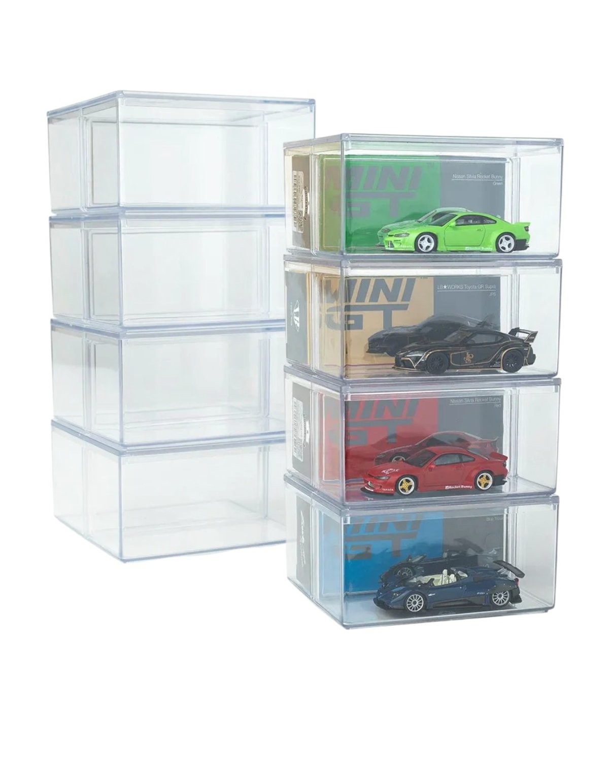 Expositor Modular transparente - Miniatura + Caja - Escala 1:64