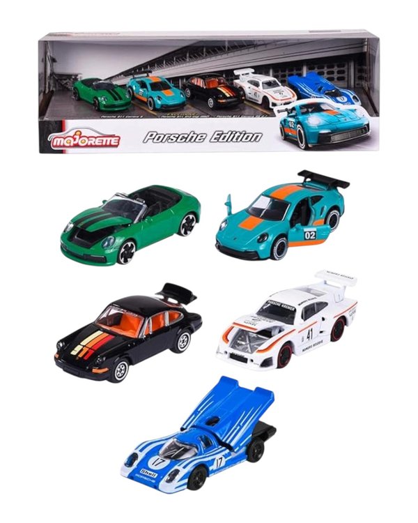 MAJORETTE - Pack 5 piezas  - Porsche Edition 2025