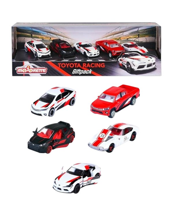 MAJORETTE - Pack 5 piezas  - Toyota Racing 2025