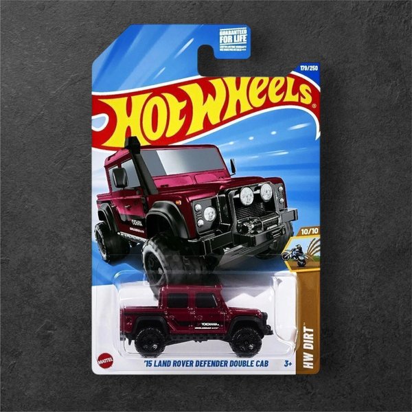 Hot Wheels '15 Land Rover Defender Double Cab - Rojo