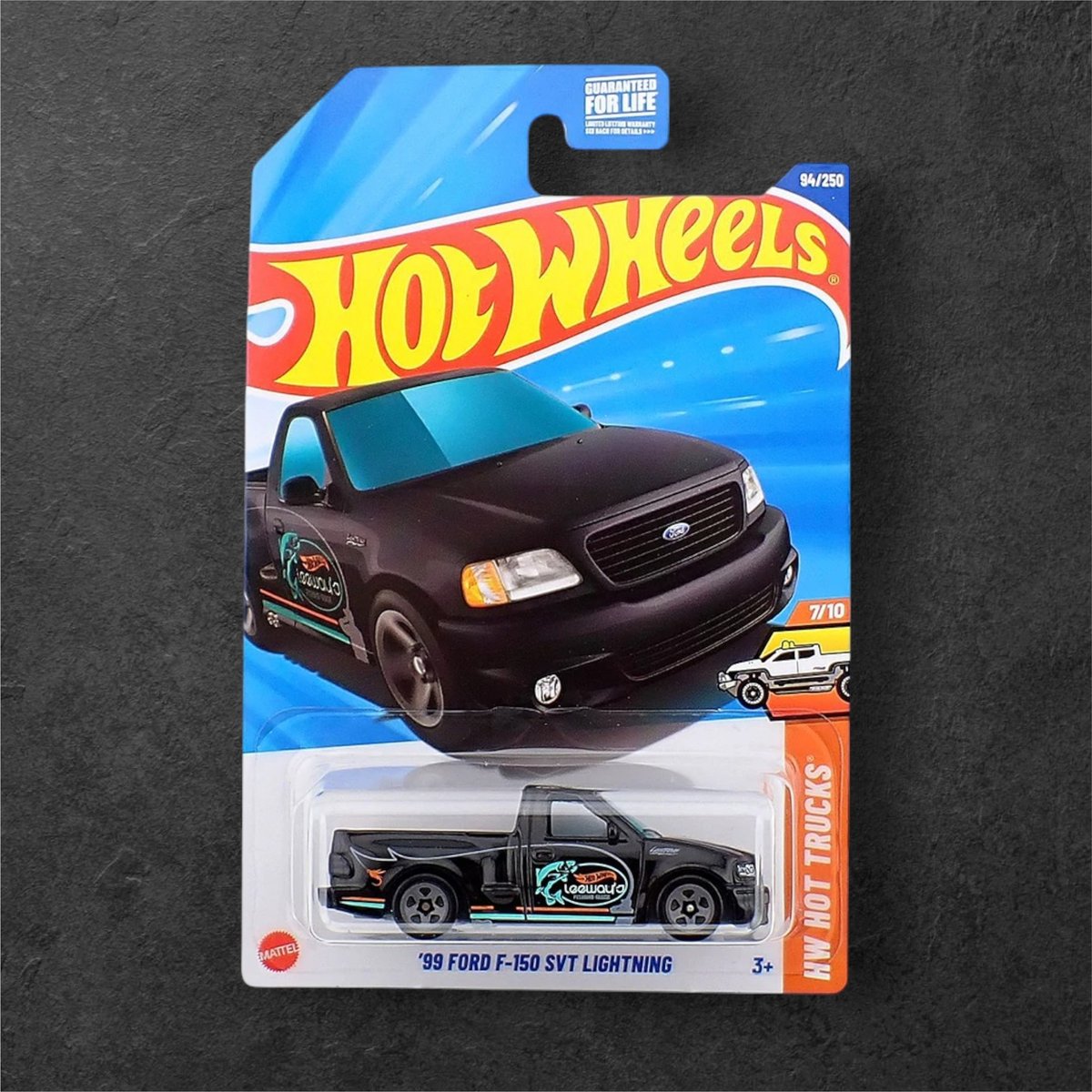 Hot Wheels '99 Ford F-150 SVT Lightning - Negro