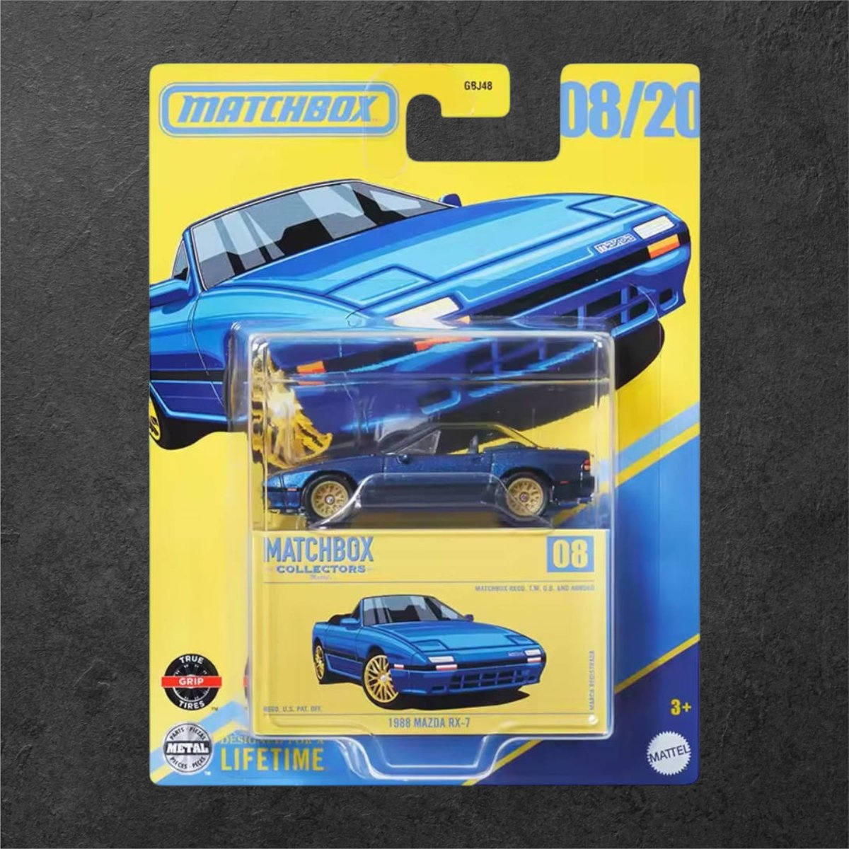 Matchbox - 1988 Mazda RX-7 Convertible Blue- Matchbox Collectors