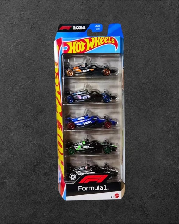 Hot Wheels - Basicos F1 Racing 5 Pack Cars Set