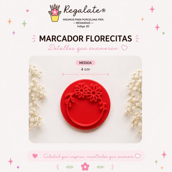Marcador/sello florecitas