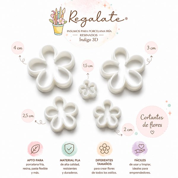 Set cortantes flores