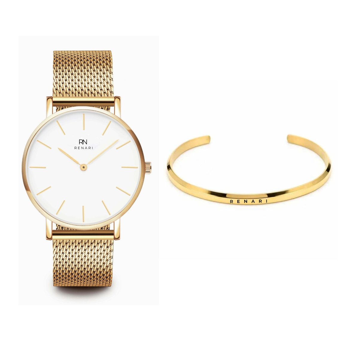 Reloj Duomo - Brazalete dorado - Bolsa de regalo.