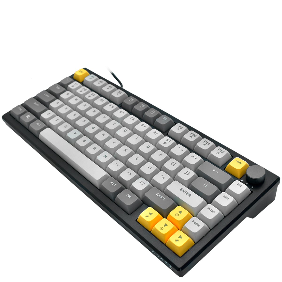 Teclado Gamer Ajazz AF82 - Formato 75% - USB (Negro y Gris) - 3