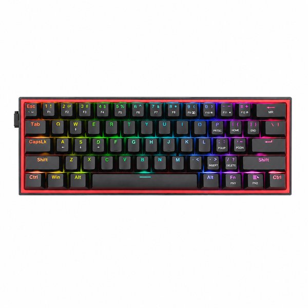 Teclado Mecánico Redragon Fizz K617 60% - Negro - Switch Red