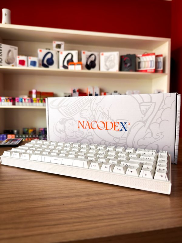 Teclado Mecánico Ajazz x Nacodex NK68 65% - Switch Red (Blanco)