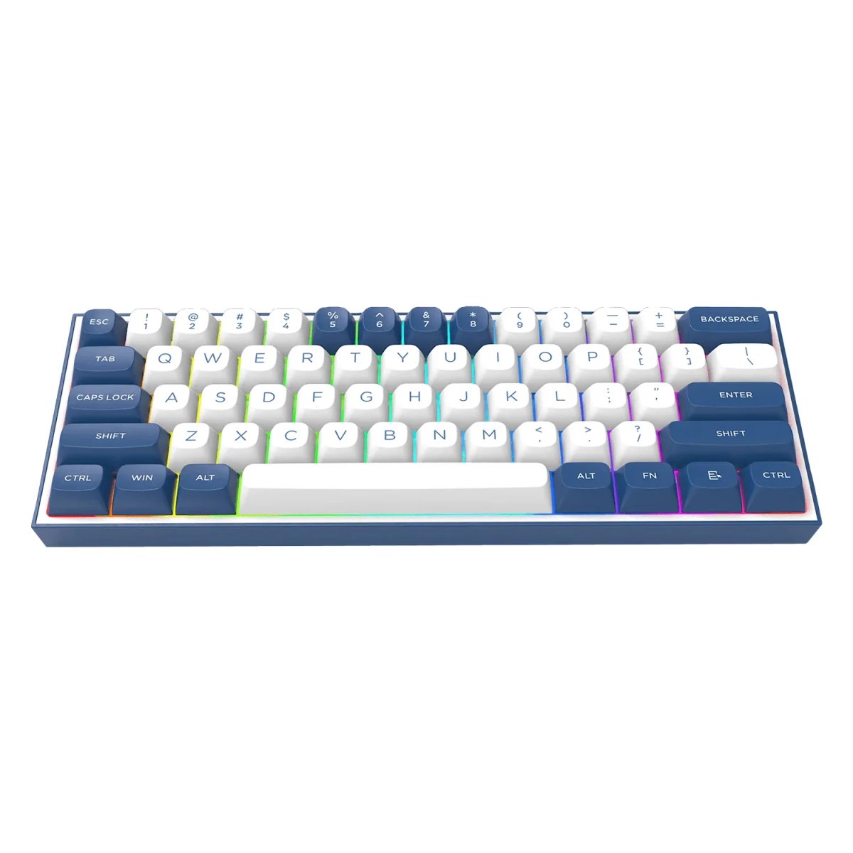 Teclado Gamer Redragon Alcor K717 Pro - 60% - Inalámbrico - Blanco y Azul - 2