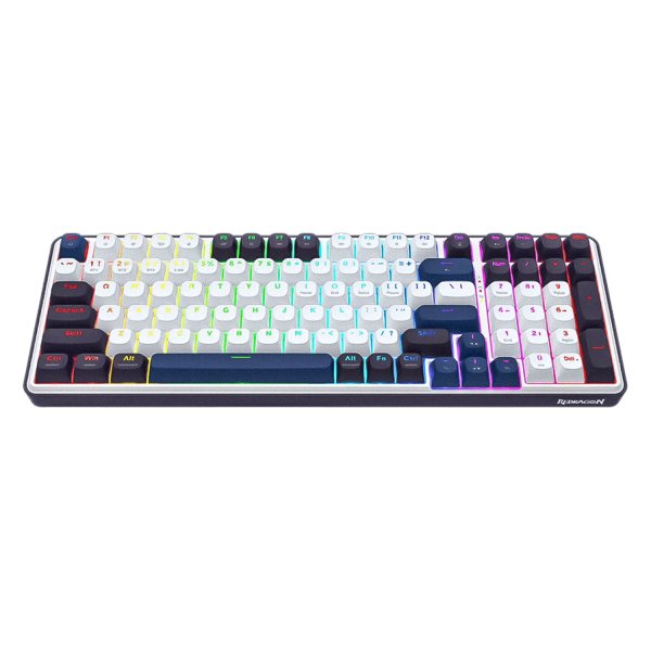 Teclado Gamer Redragon Faye Pro K744 Inalámbrico - Blanco
