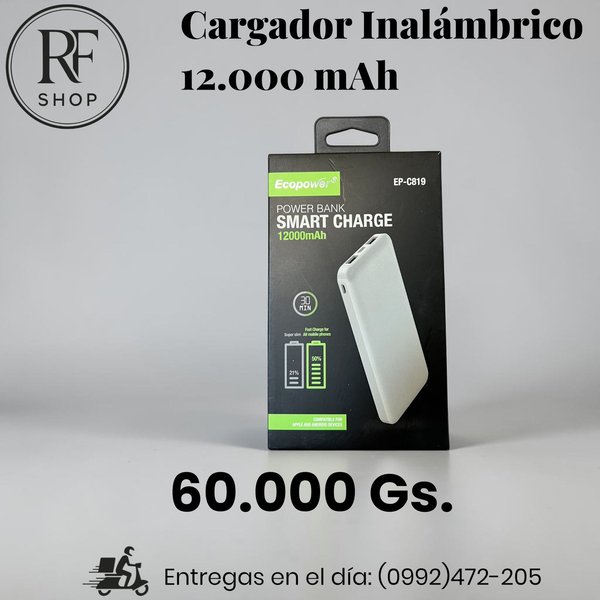 Cargador Inalambrico Ecopower 12.000 mAh