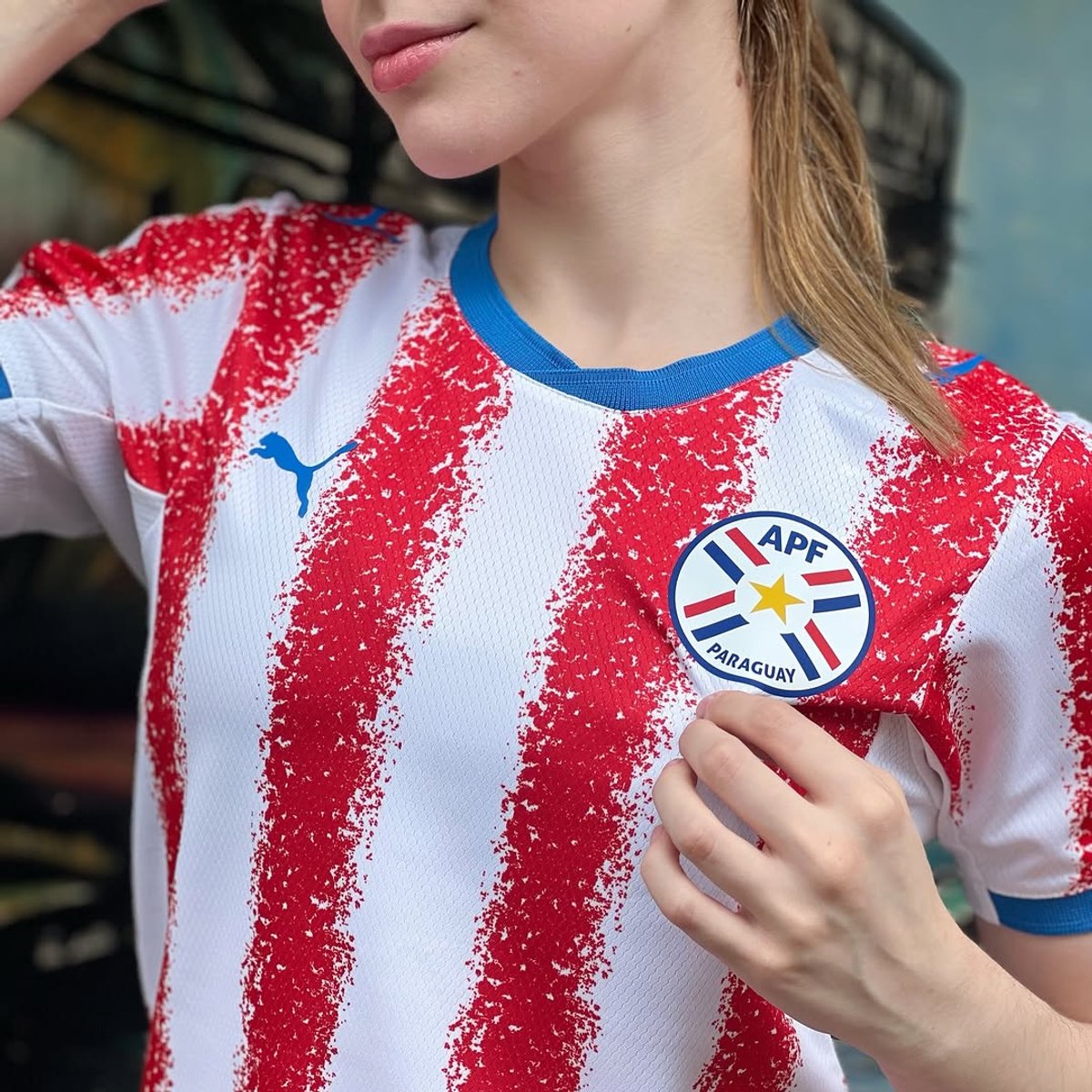 Camiseta oficial de la selección de Paraguay  con calidad tailannueva versión C"  - 3