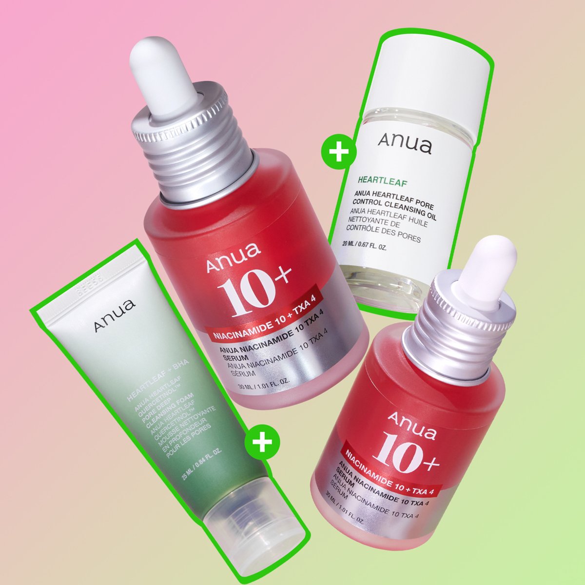 🎯 Anua Hero Combo Set – TXA Serum x2 + Cleansing Duo - 2