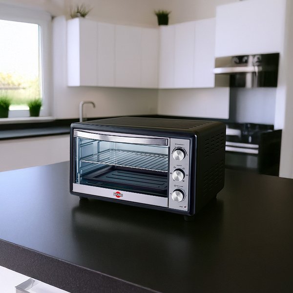 HORNO ELECTRICO TOKYO LISTO PLUS 46LTS NEGRO 2REJ/1BAND/1REC.MIG./1AGARRAD. 250