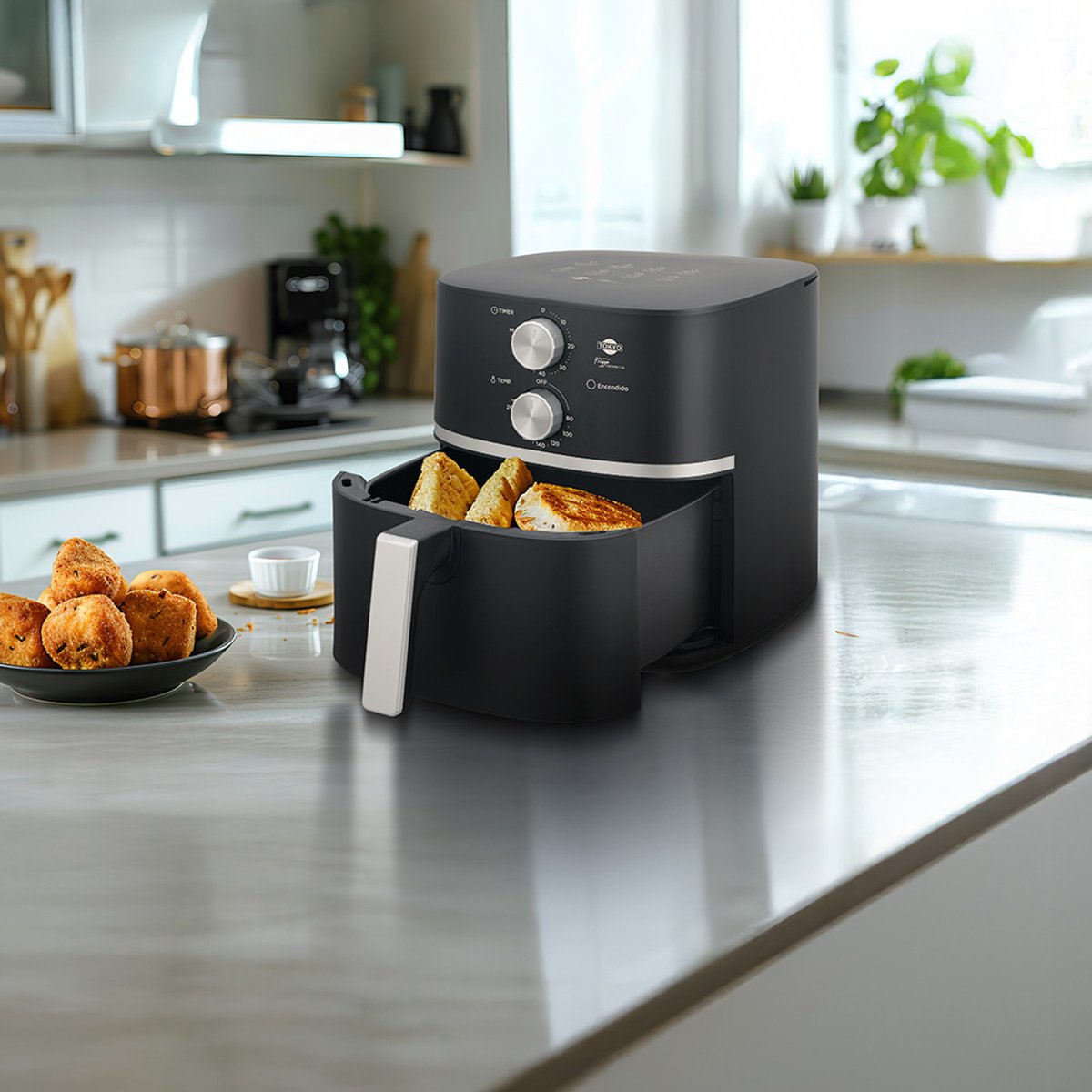 AIR FRYER TOKYO FRIGGE CYCLONE 5,2L 200°C ANTIADHERENTE TIMER 60 MIN - 3