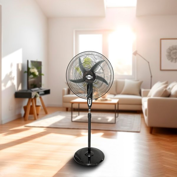 VENTILADOR TOKYO DE PIE NEGRO BRAVISIMO 3 VEL.20-BASE REDONDA