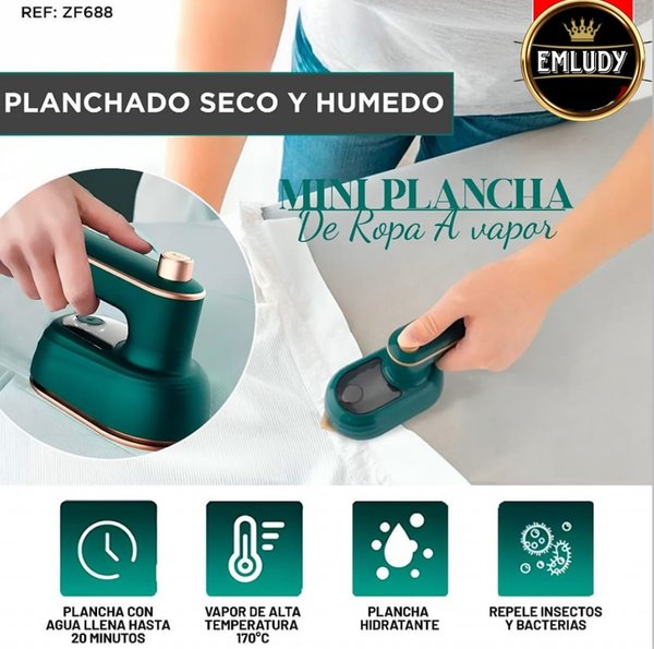 Mini Plancha a Vapor Portátil Eléctrica de Ropa