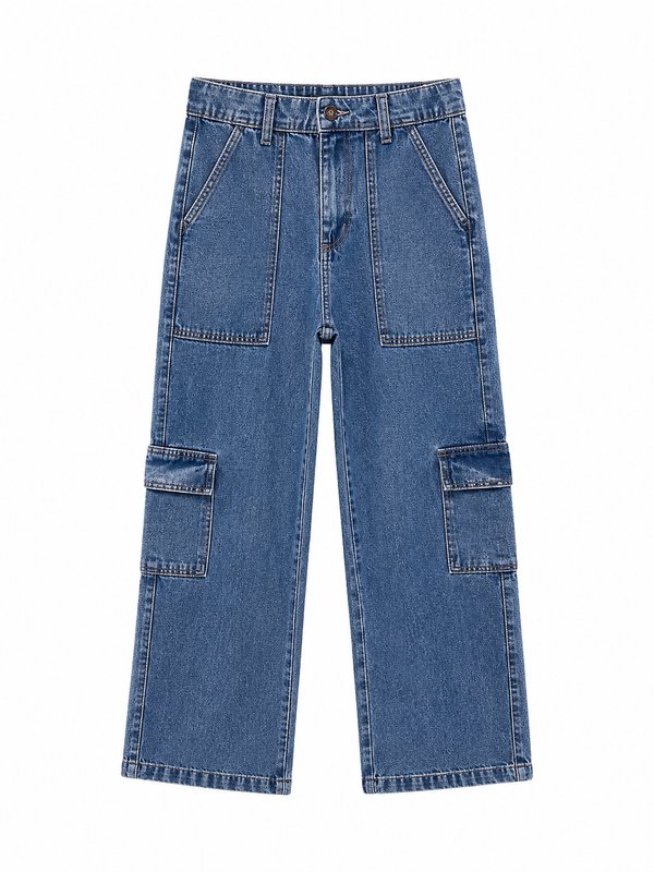 Pantalón Wide Leg Cargo Jeans
