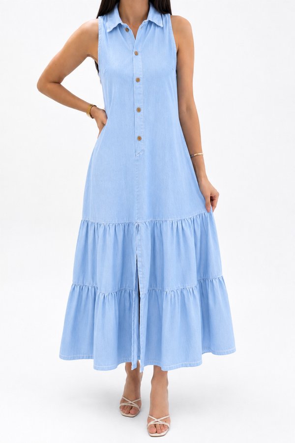 Vestido Jeans Largo 