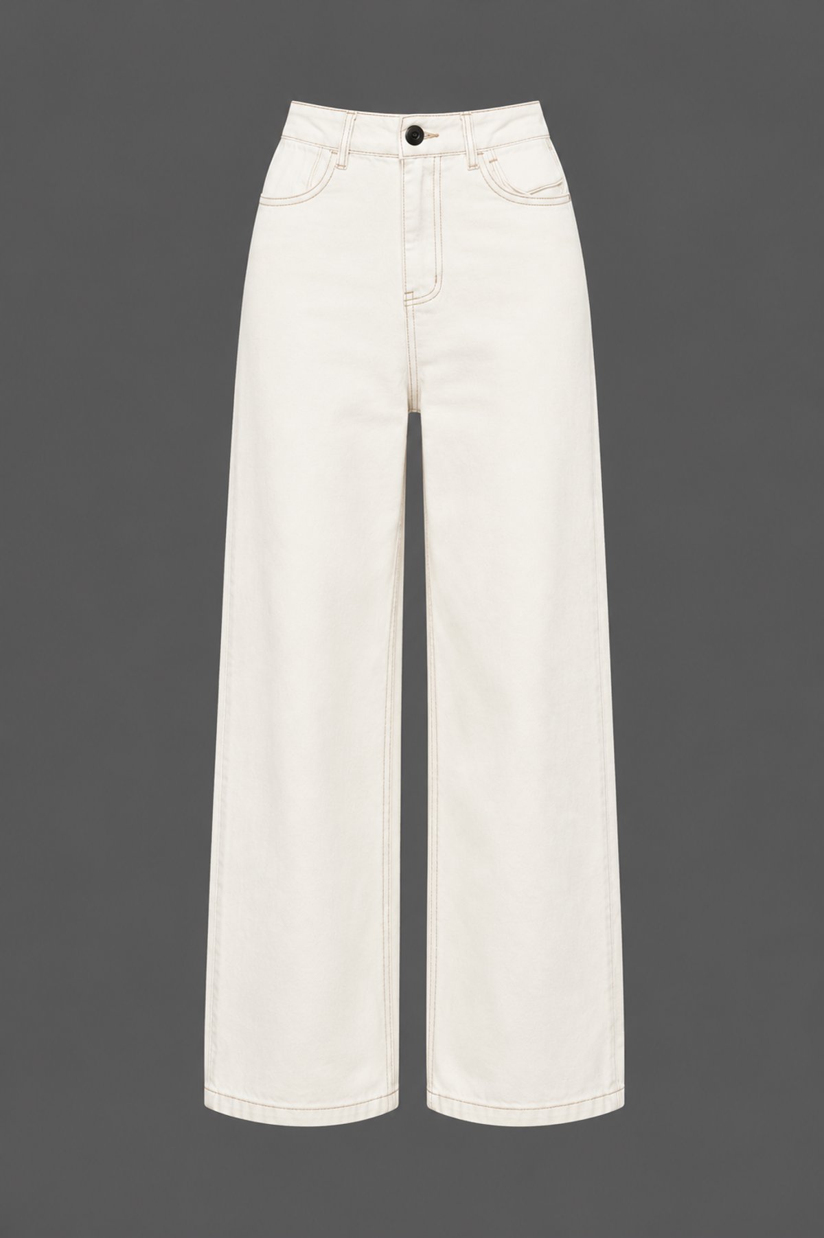 Jeans Wide Leg Crema - 3
