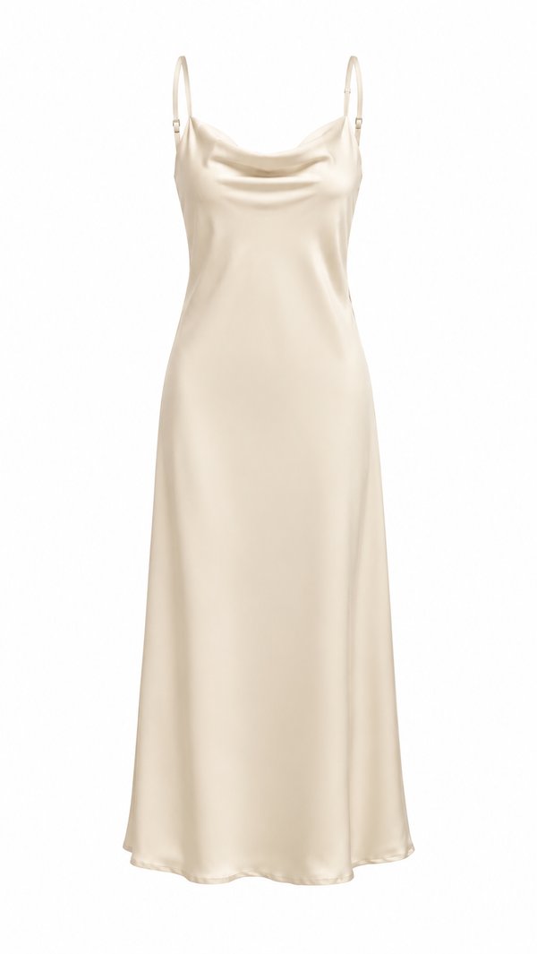 Vestido Satín Largo